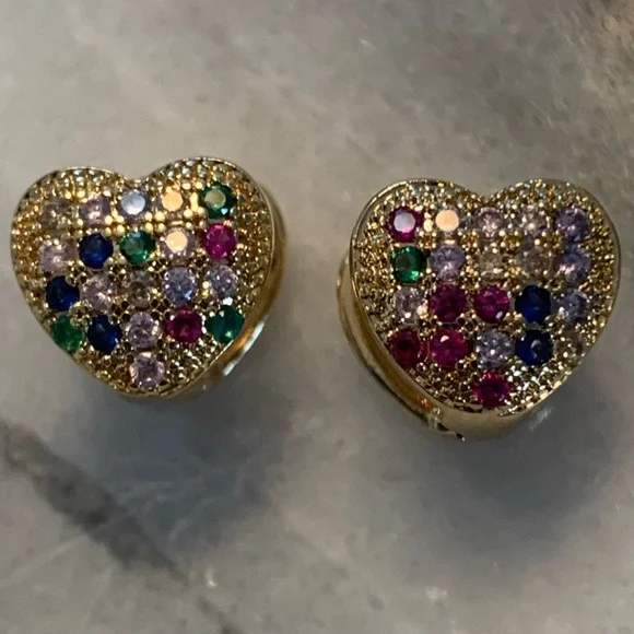 Heart multicolour Earrings - Picture 2 of 4